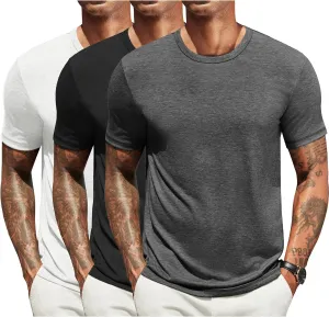 COOFANDY Men's T Shirts Short Sleeve Soft Crew Neck Lightweight Tee Shirts Casual Summer Basic Tops