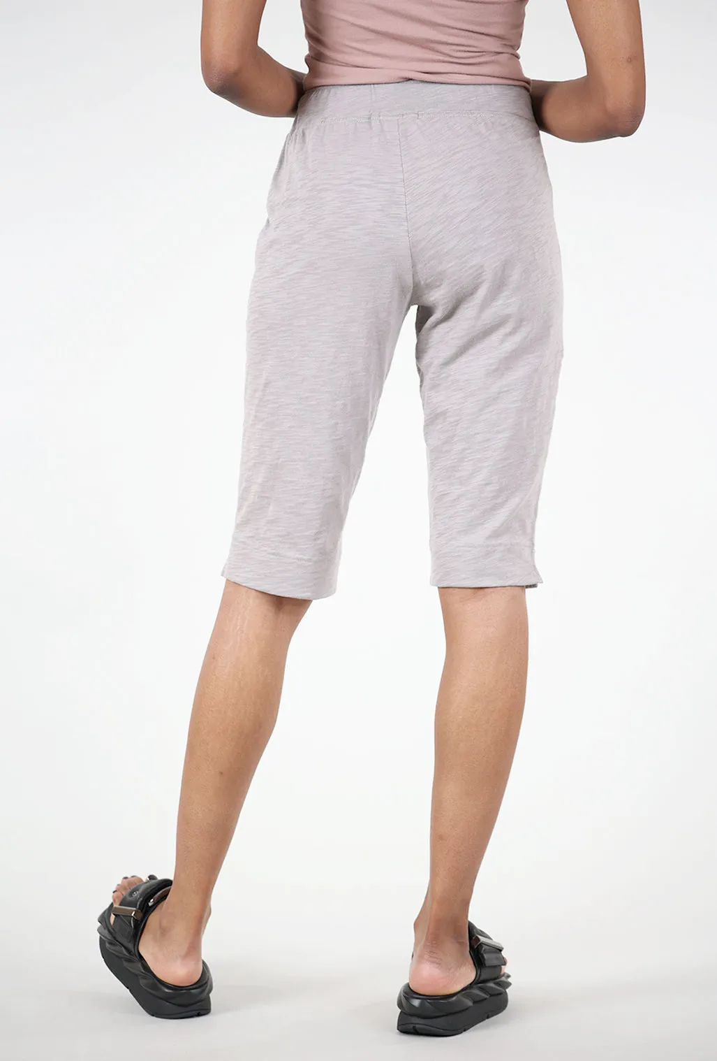 Cotton Slub Pedal Pusher, Fog