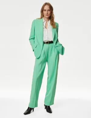 Crepe Relaxed Single Breasted Blazer