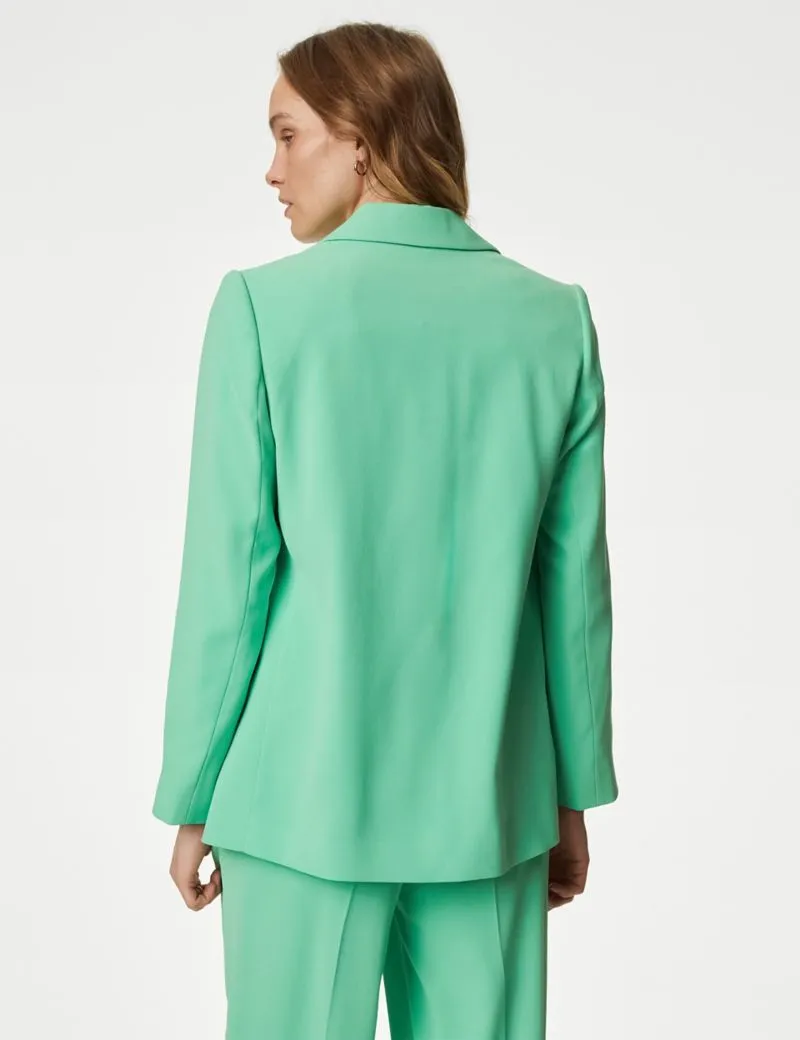 Crepe Relaxed Single Breasted Blazer