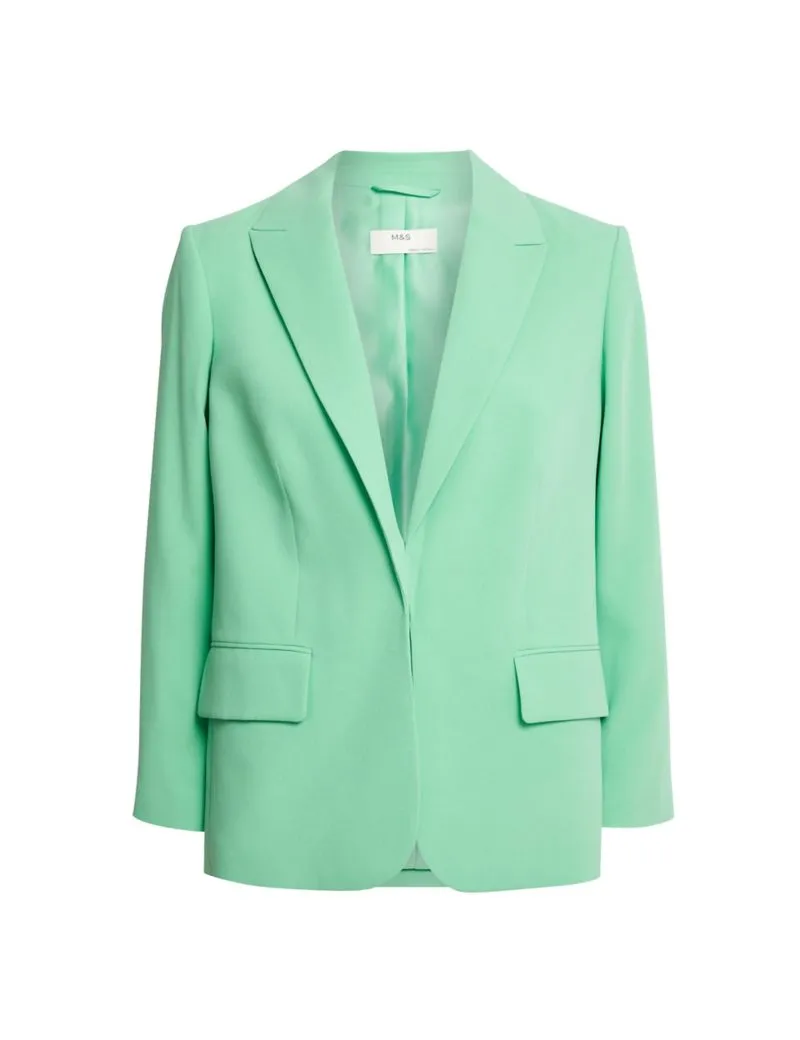 Crepe Relaxed Single Breasted Blazer