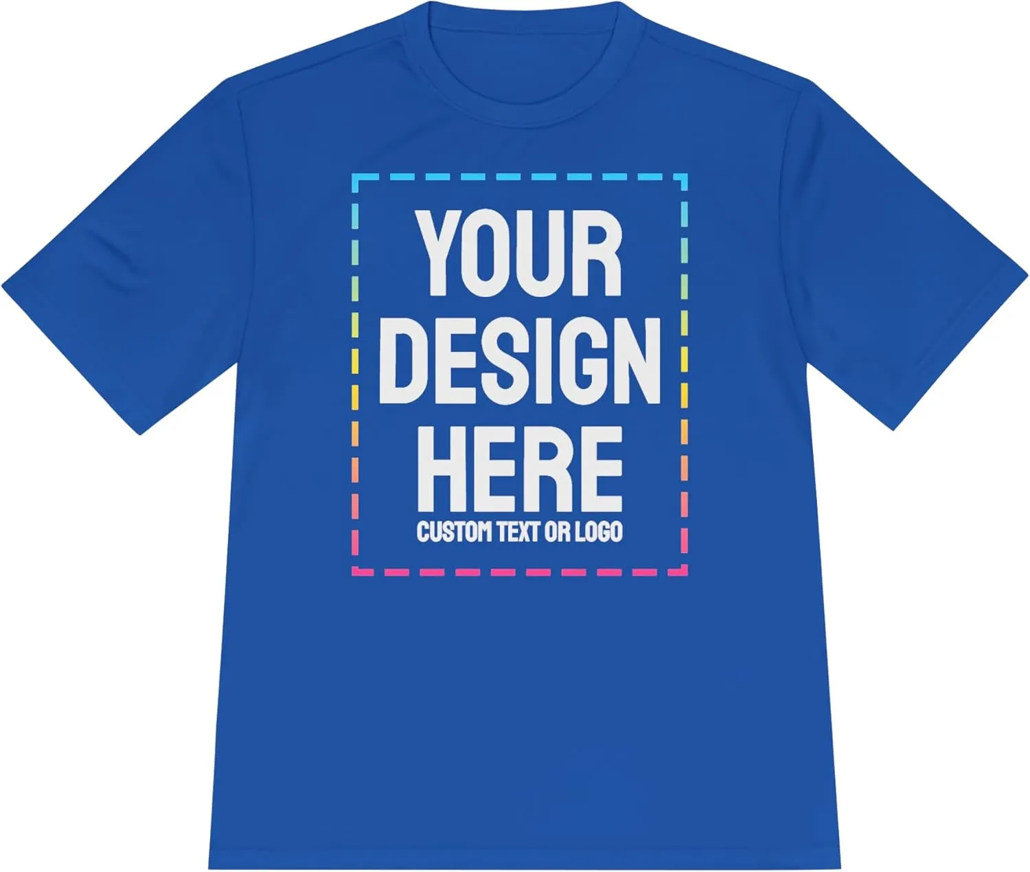 Custom Shirts - Dry Fit Moisture-Wicking Short Sleeve Performance T-Shirts for Gym, Work, or Sports