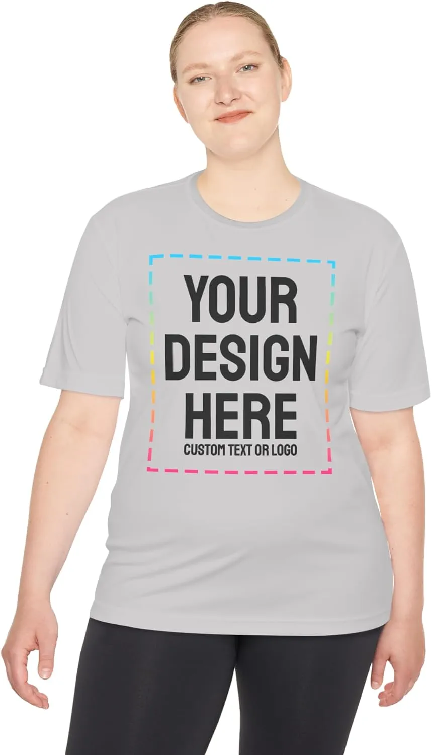 Custom Shirts - Dry Fit Moisture-Wicking Short Sleeve Performance T-Shirts for Gym, Work, or Sports