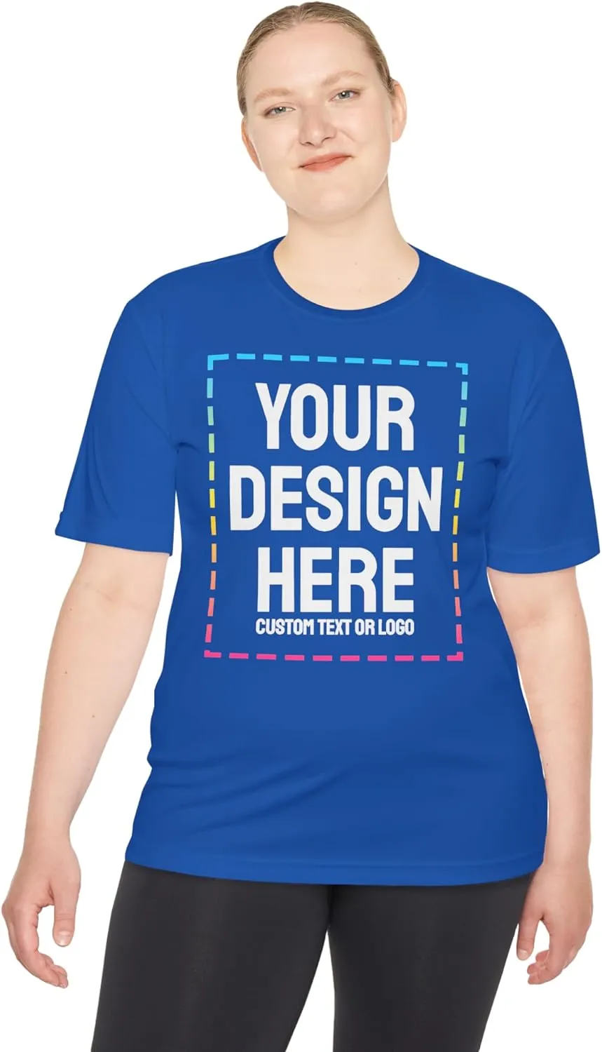 Custom Shirts - Dry Fit Moisture-Wicking Short Sleeve Performance T-Shirts for Gym, Work, or Sports