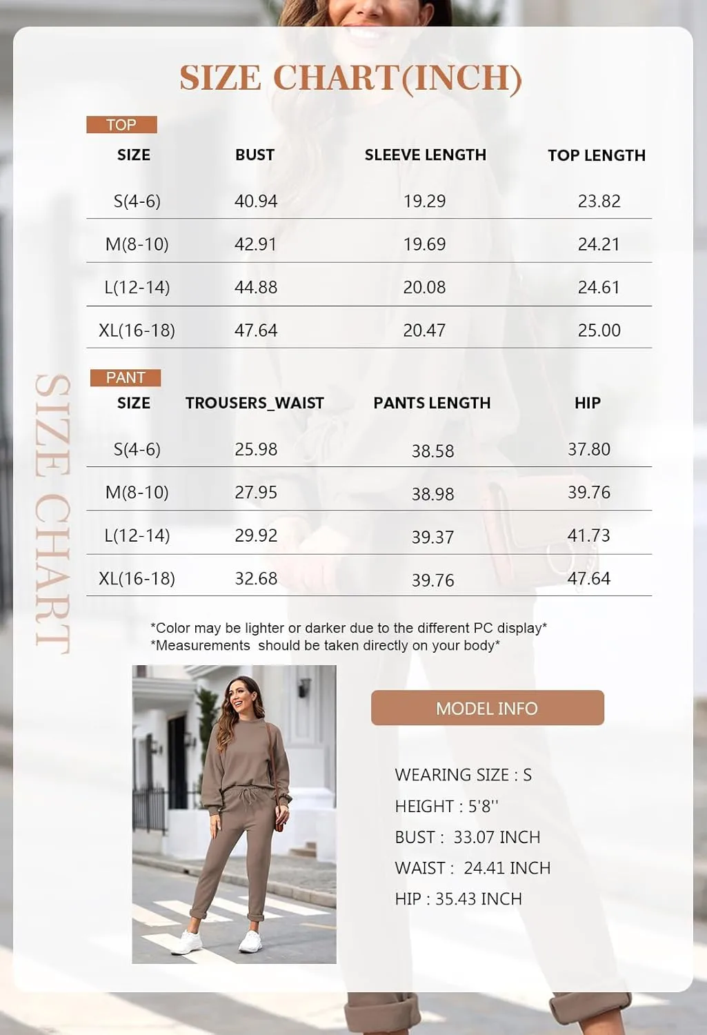 Cutiefox Women's 2 Piece Sweatsuit Outfits Lantern Sleeve Pullover Tops and High Waist Jogger Pants Lounge Sets