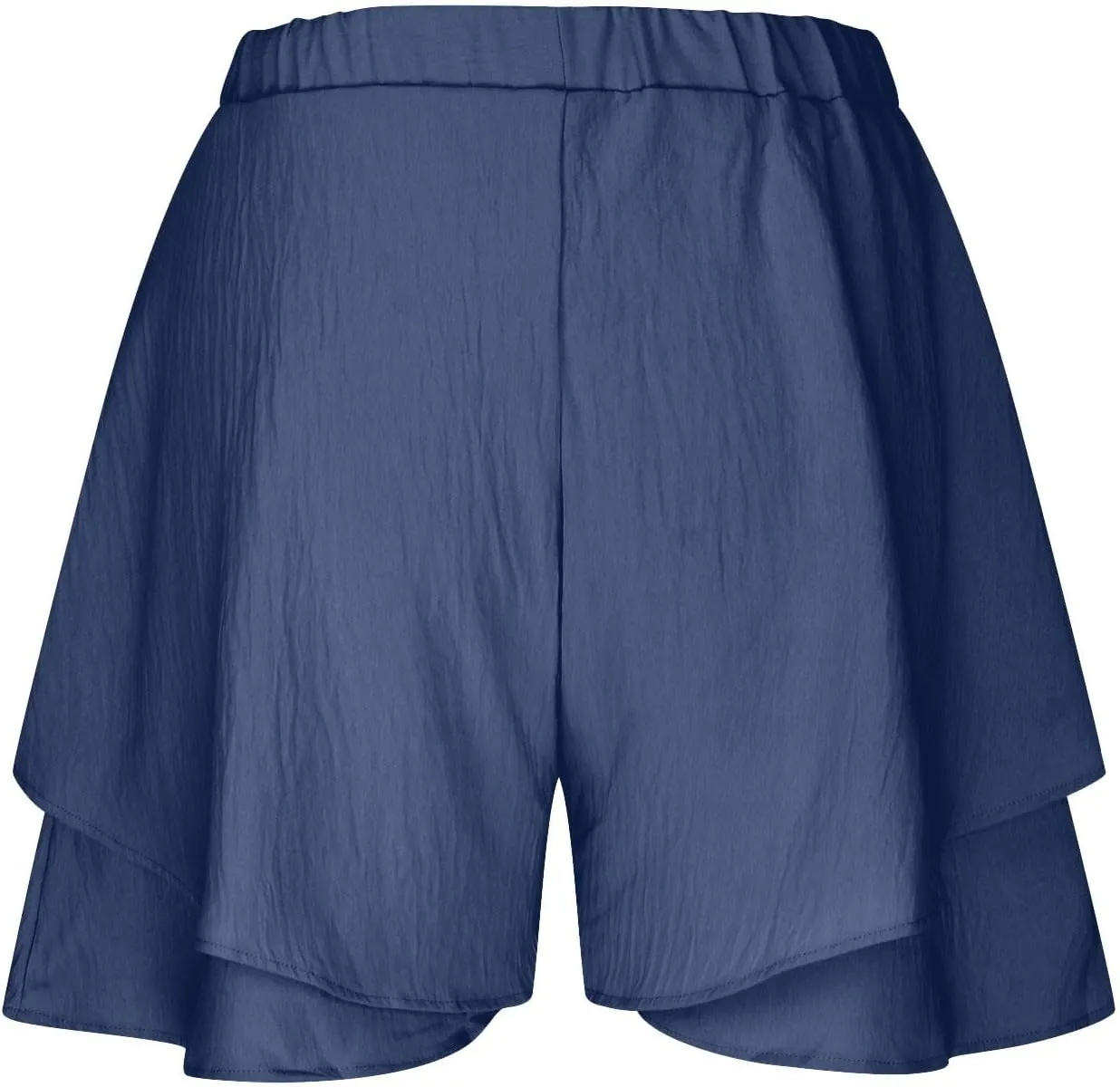 DDAPJ pyju Womens Summer Casual Shorts Double Ruffle Golf Skirts Elastic High Waist Wide Leg Flowy Shorts Beach Skorts