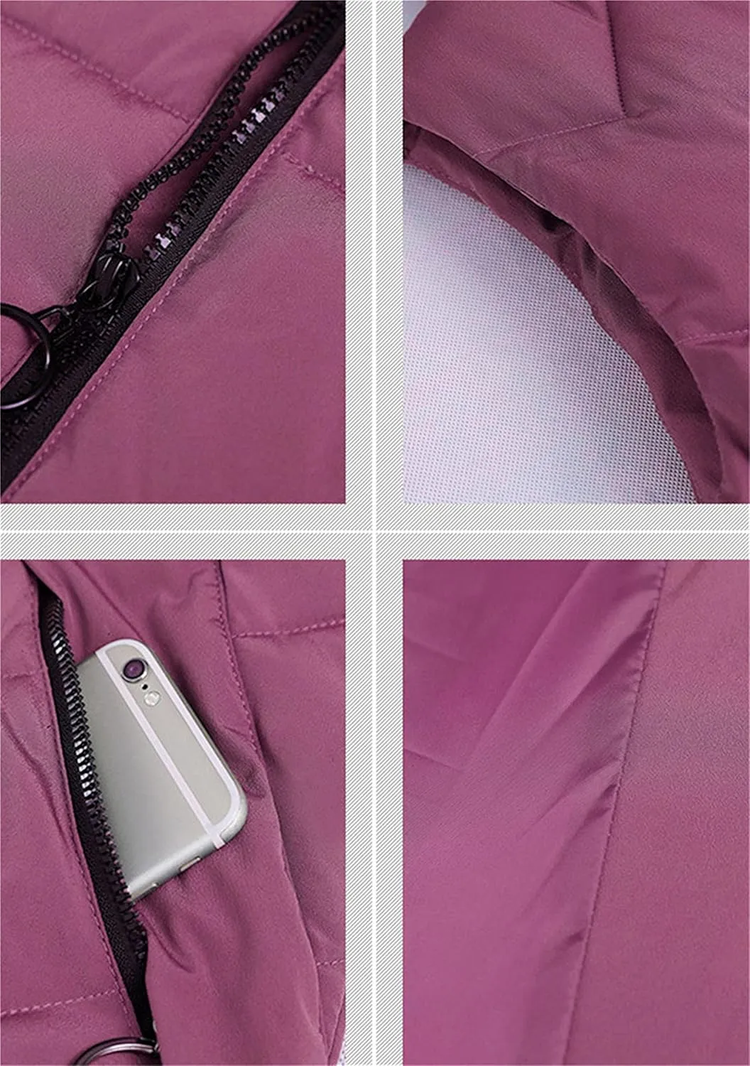 DIACACY Women's Fashion Down Vest Long Section Slim Vest Solid Color Zip Sleeveless Waist coats