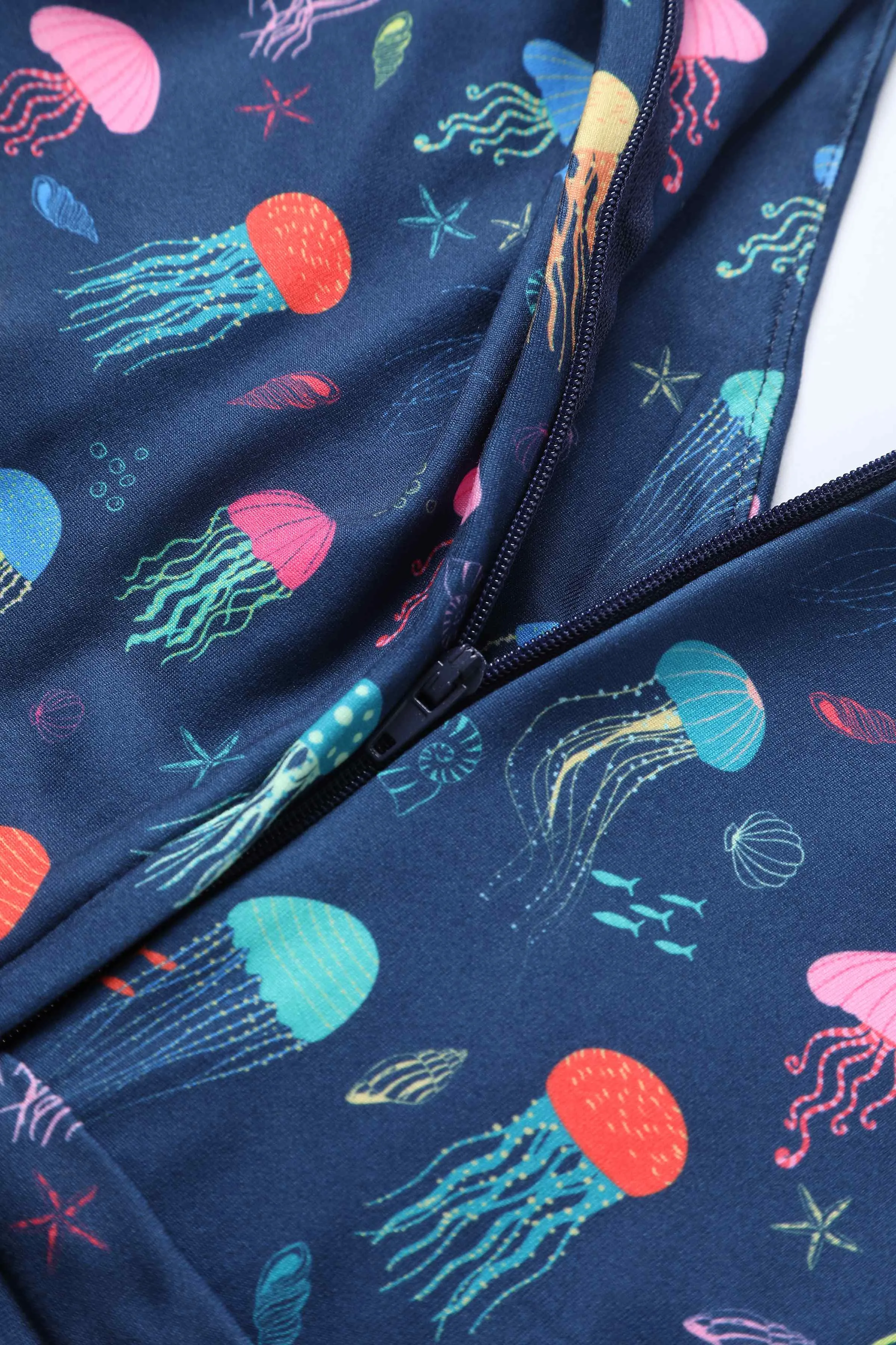 Donna Dark Blue Jellyfish Tea Dress