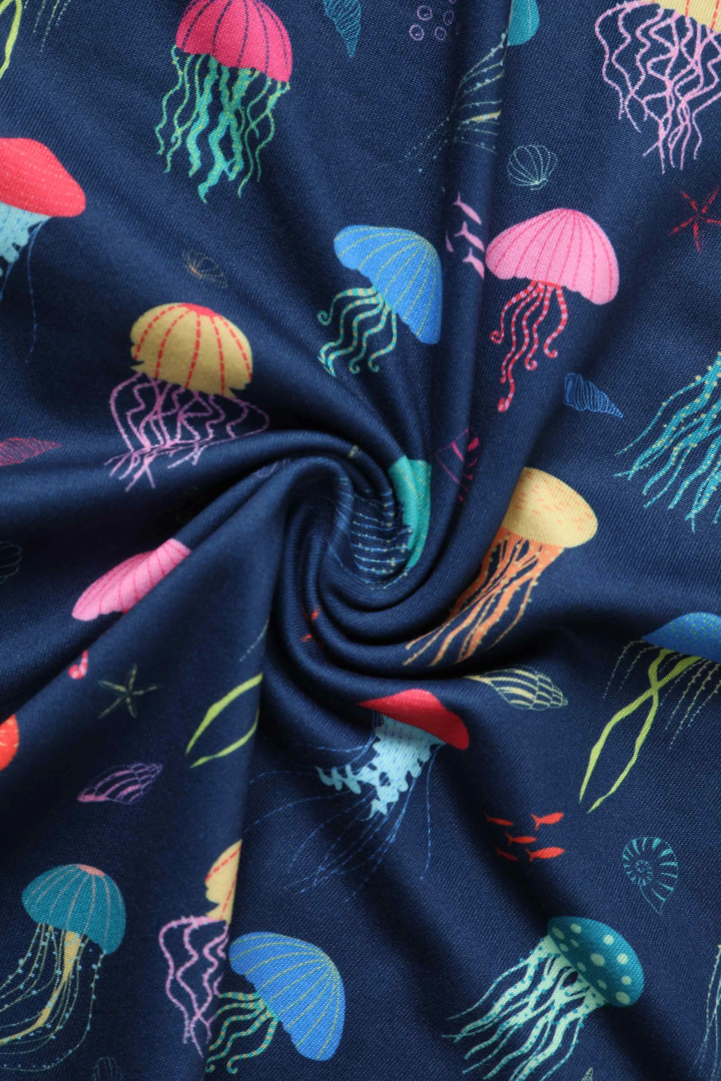 Donna Dark Blue Jellyfish Tea Dress