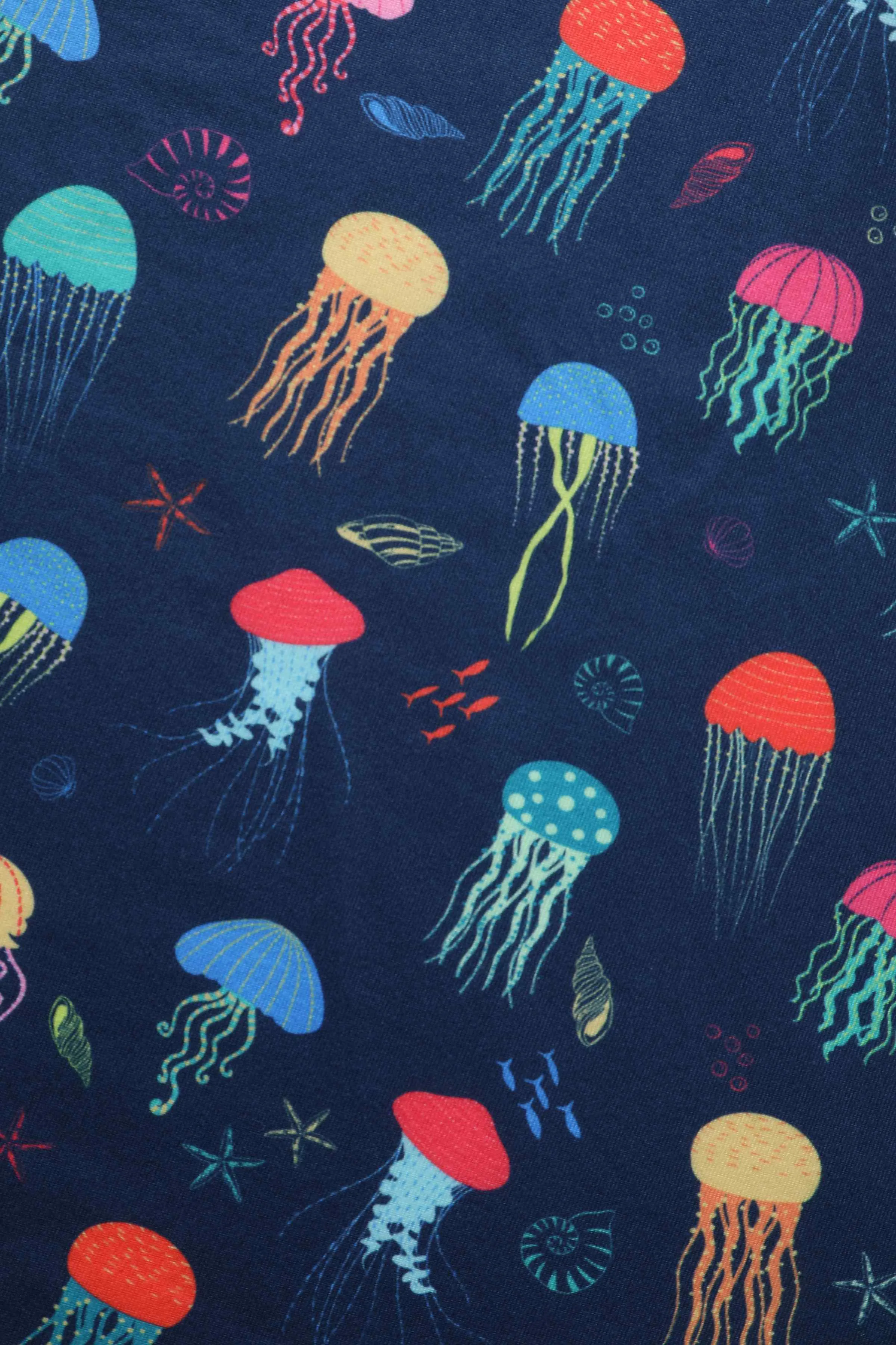 Donna Dark Blue Jellyfish Tea Dress