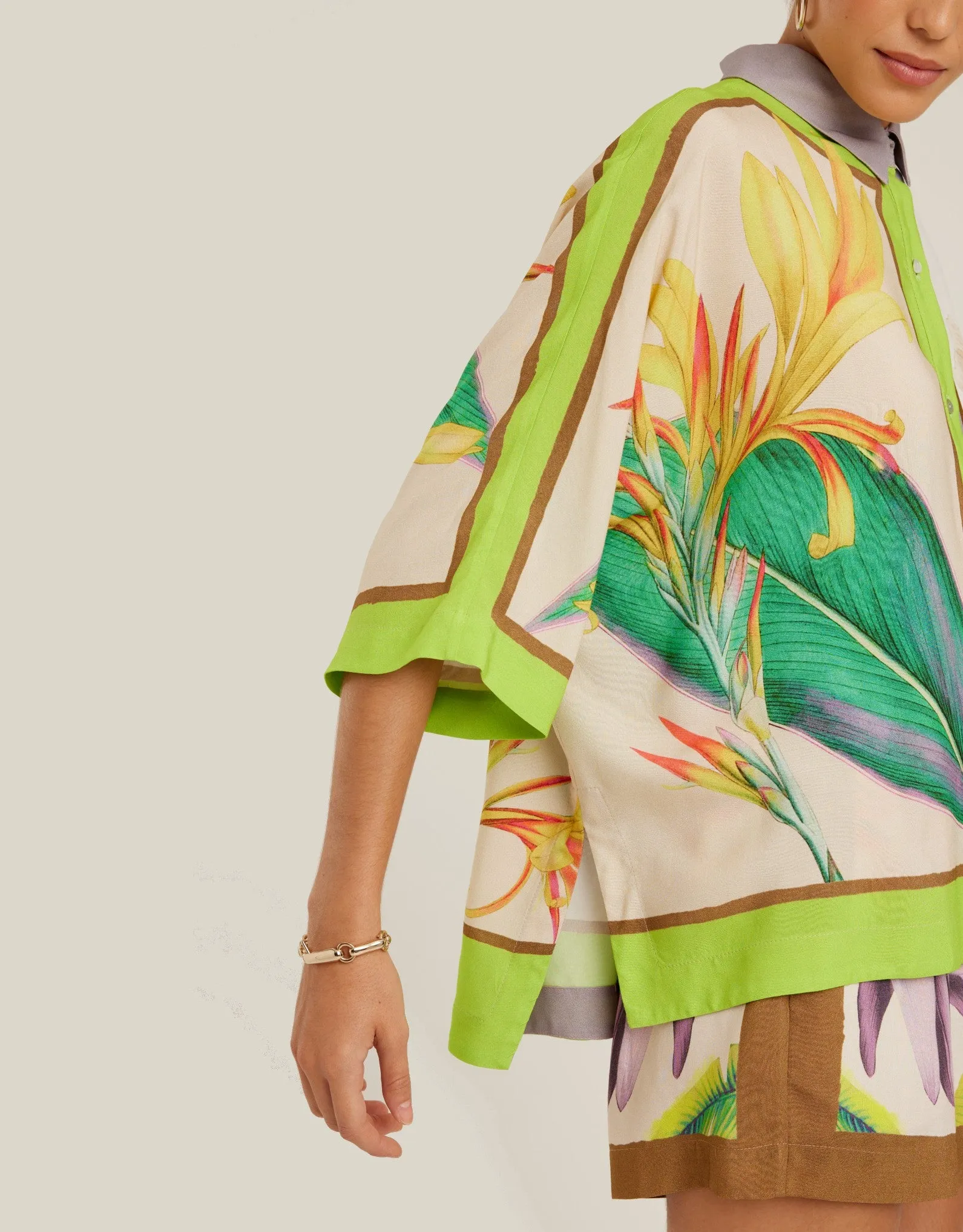 Drawstring Floral Short, Carres