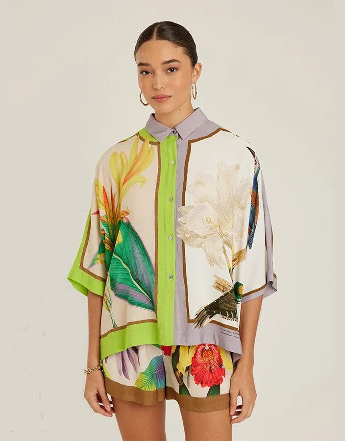 Drawstring Floral Short, Carres