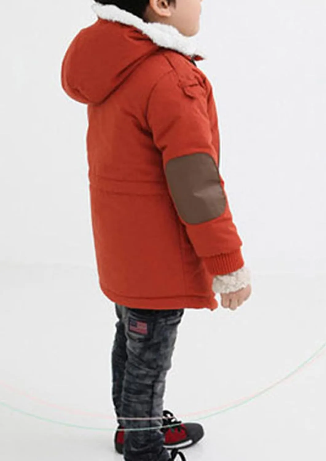 EISHOW Kids Boys Winter Fleece Down Jackets,1-10Y Children Warm Cotton-Padded Parka Jacket Thick Hooded Coat Zipper Outwear