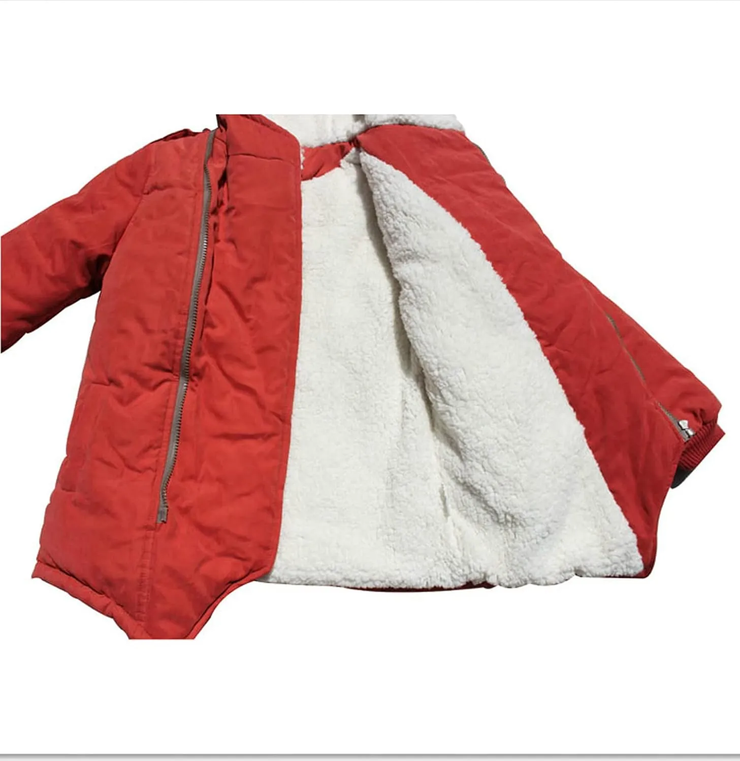 EISHOW Kids Boys Winter Fleece Down Jackets,1-10Y Children Warm Cotton-Padded Parka Jacket Thick Hooded Coat Zipper Outwear