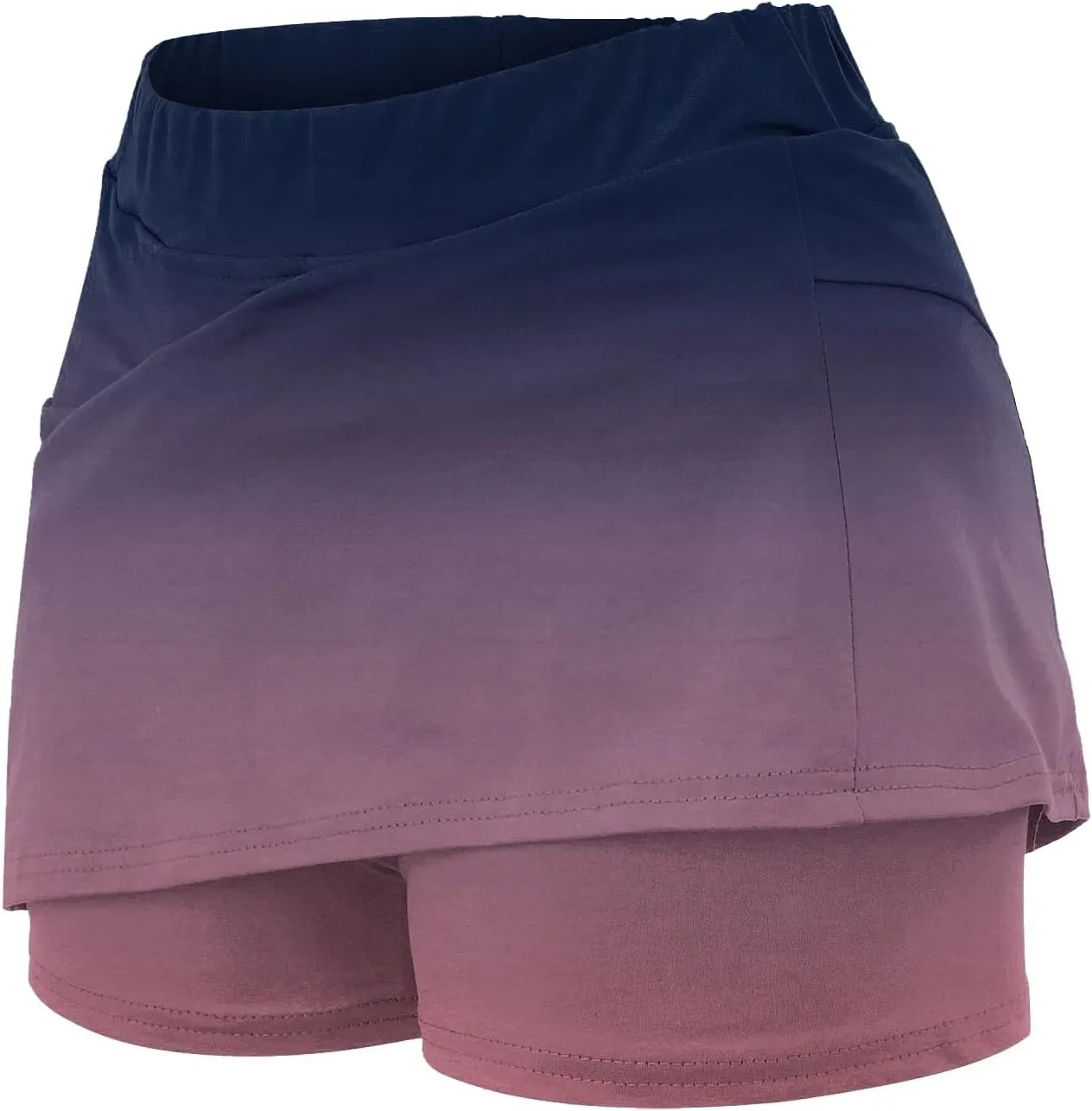 Elastic Yoga Skirt for Women Waist Culottes Short Skirts Skinny Pants Inner Shorts for Running Tummy Control High