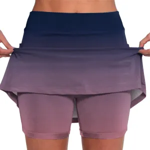 Elastic Yoga Skirt for Women Waist Culottes Short Skirts Skinny Pants Inner Shorts for Running Tummy Control High