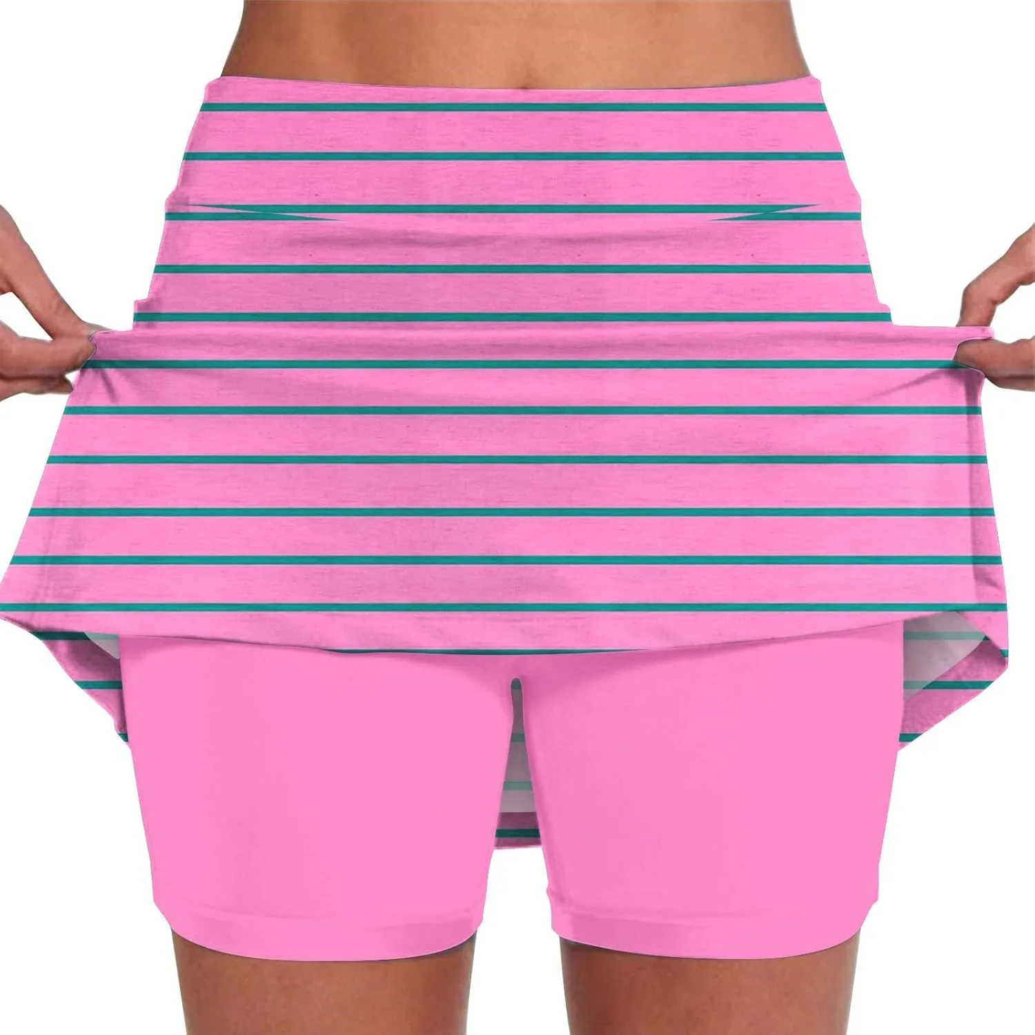 Elastic Yoga Skirt for Women Waist Culottes Short Skirts Skinny Pants Mid Waist Tennis Skirts Skorts for Women with