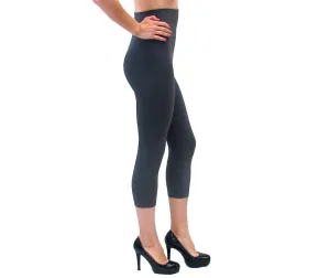 Elietian CRPLEG-CH CHARCOAL Crop Regular Fit One Size Legging