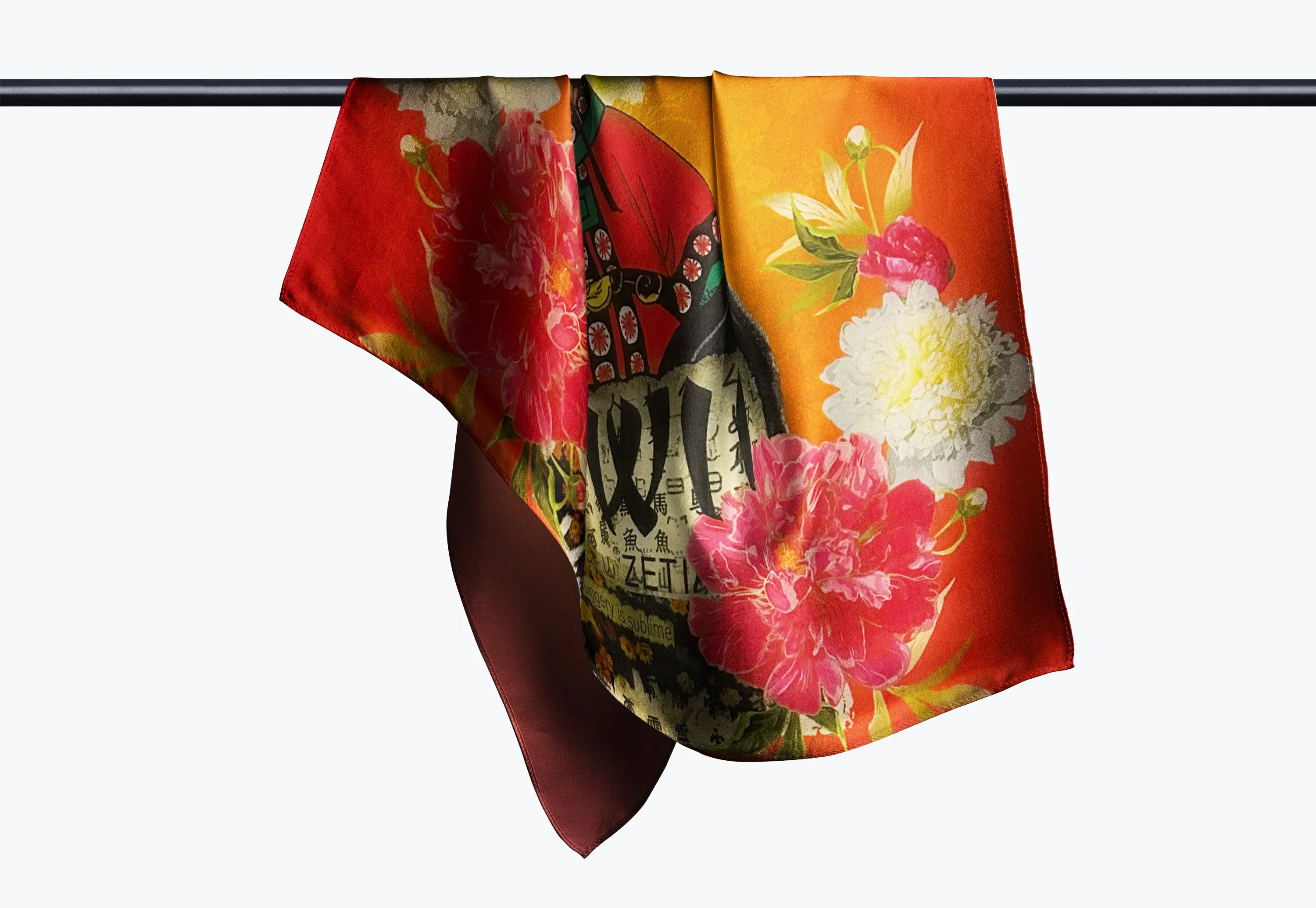 Empress Wu Floral Floral Silk Square Scarf
