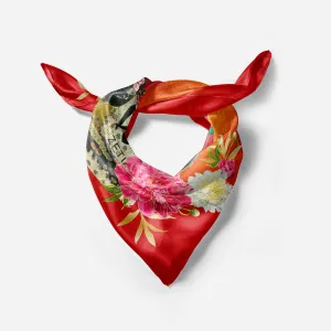 Empress Wu Floral Floral Silk Square Scarf