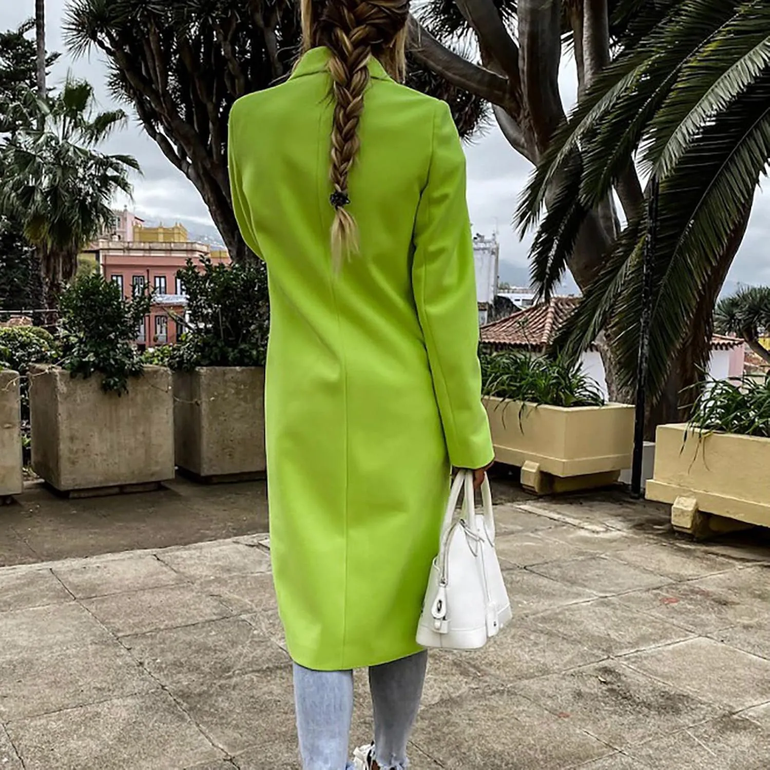 Febecool Coats For Women Lapel Collar Jacket Bomber Jacket Warm Coat Blazer Jackets Sweater Coat Button Slim Jacket
