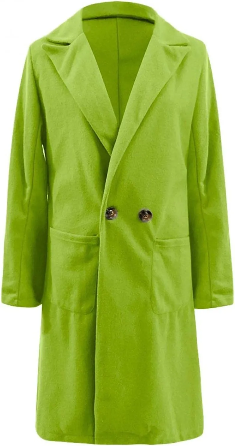 Febecool Coats For Women Lapel Collar Jacket Bomber Jacket Warm Coat Blazer Jackets Sweater Coat Button Slim Jacket