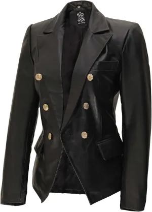 fjackets Leather Blazers For Women - Blazers For Women Business Casual - Real Lambskin Blazer Jackets For Women's