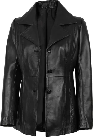 fjackets Leather Blazers For Women - Blazers For Women Business Casual - Real Lambskin Blazer Jackets For Women's