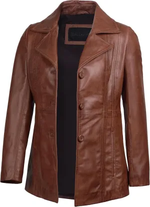 fjackets Leather Blazers For Women - Blazers For Women Business Casual - Real Lambskin Blazer Jackets For Women's