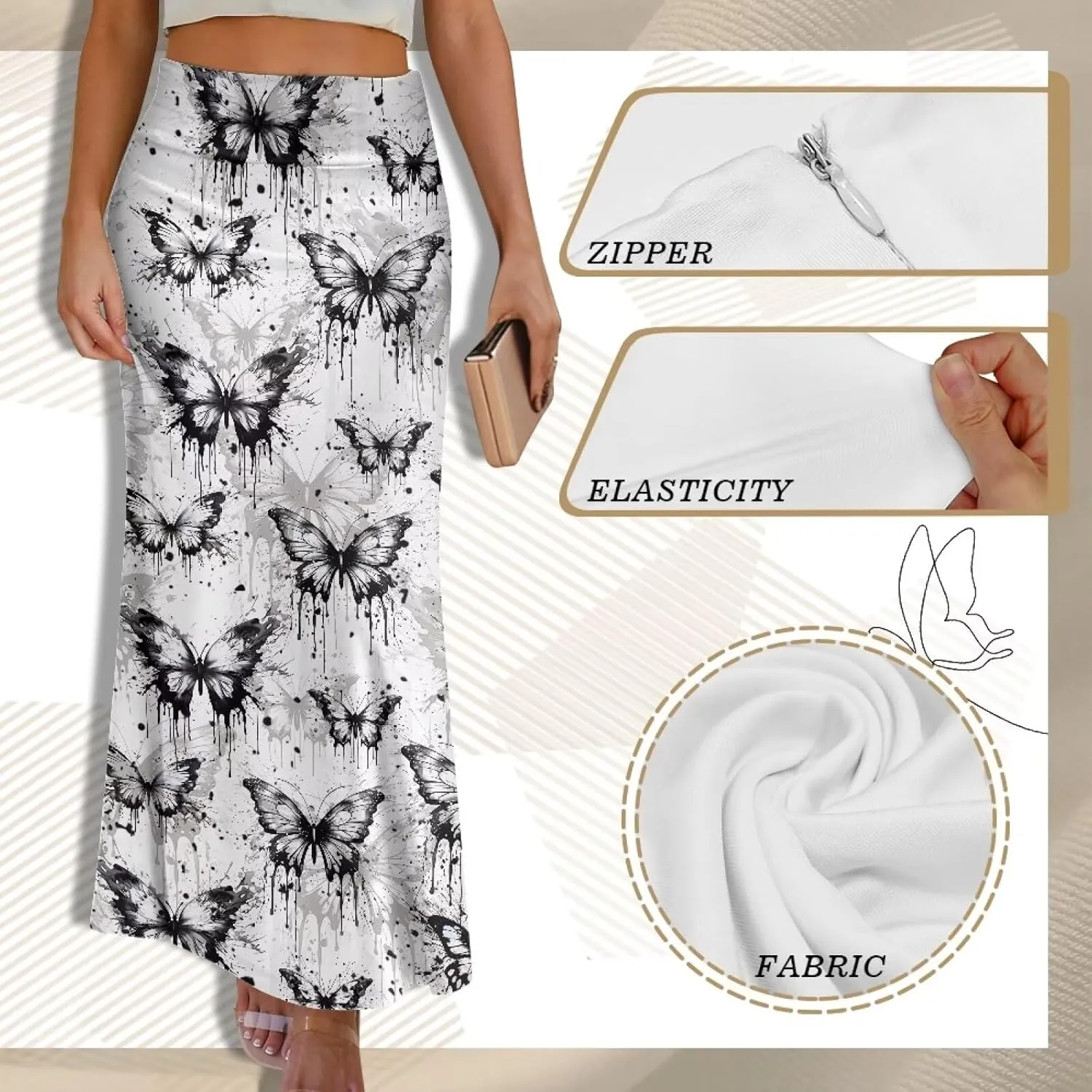 Flared Long Skirts for Women High Waist Maxi Skirts A-Line Ruffle Swing Casual Skirts for Party Holiday Cocktail