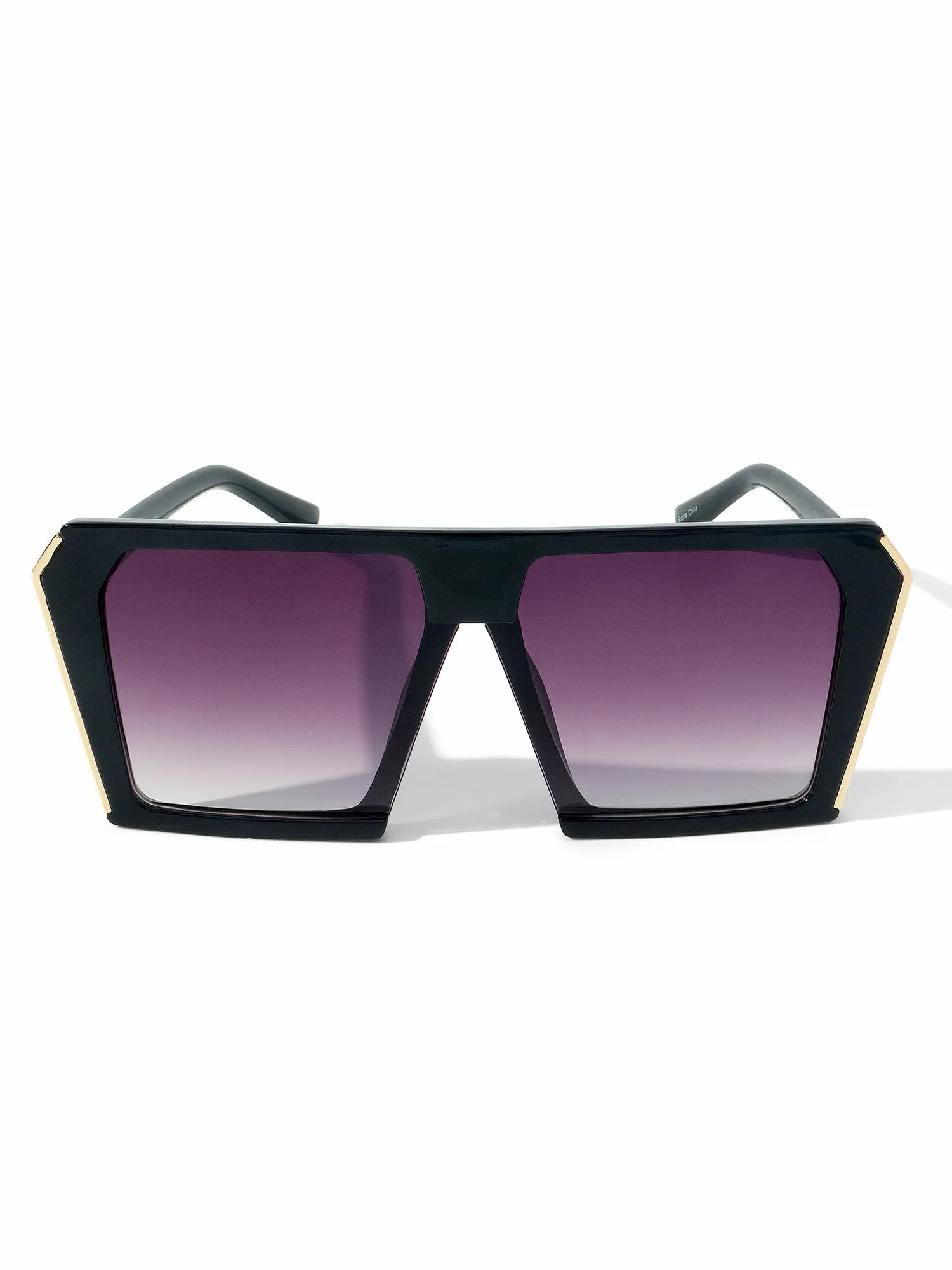 Flat Top Gold Trim Sunglasses