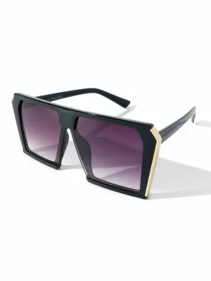Flat Top Gold Trim Sunglasses