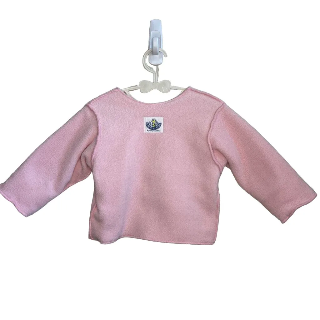 Fleece Snap Button Jacket / Large Flowers