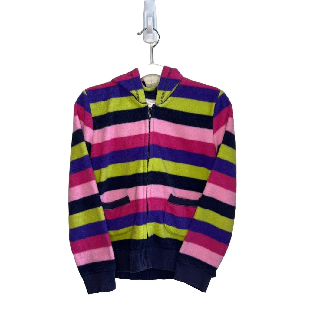 Fleece Zip Front Jacket - Stripes