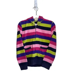 Fleece Zip Front Jacket - Stripes