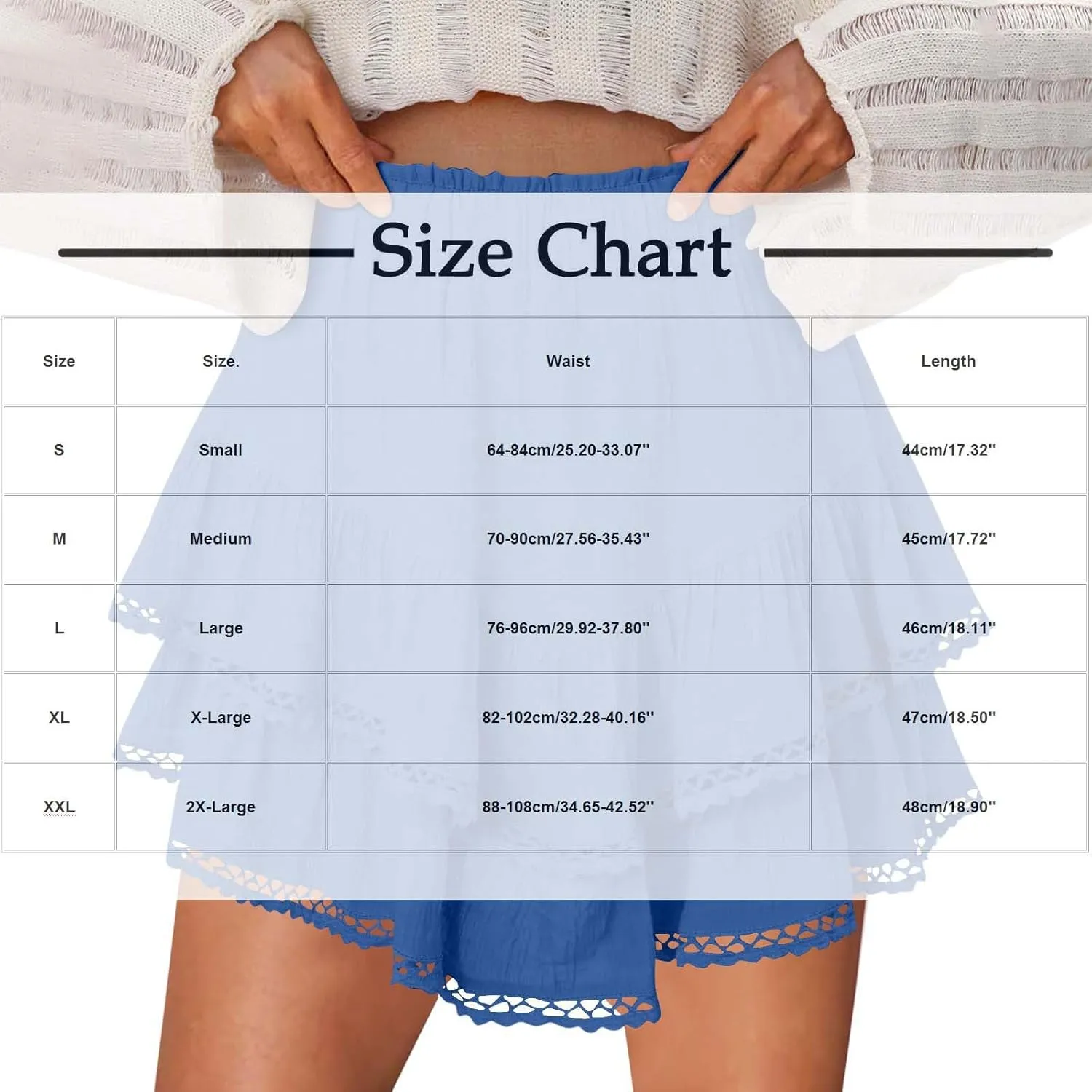 Flowy Shorts for Women Casual 2025 Boho Ruffle Tiered Skorts Elastic High Waisted Cute Mini Skirts Golf Tennis Shorts