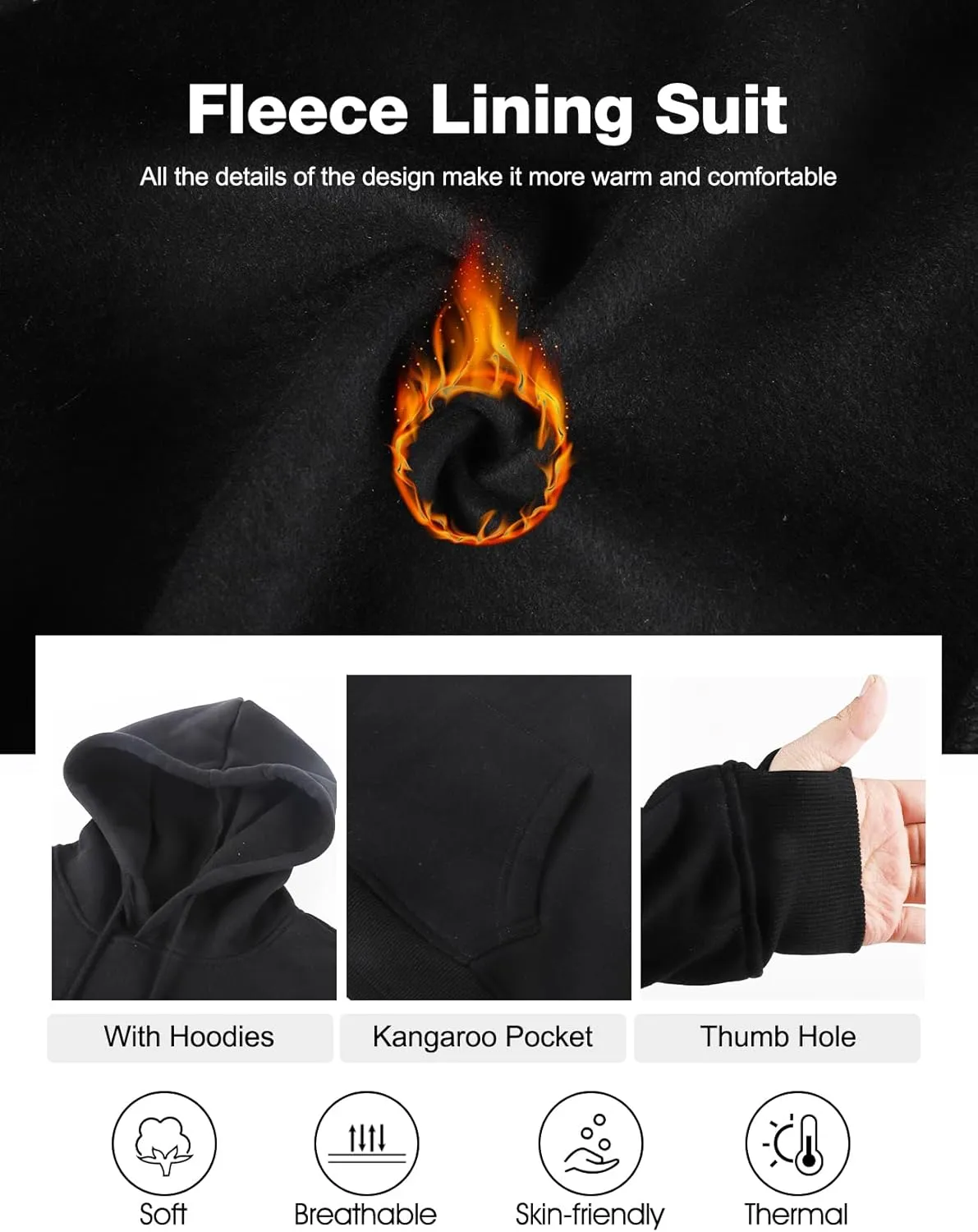 Flygo Womens Fleece 2 Piece Outfits Sweatsuit Crop Pullover Sweatshirt Joggers Pants Tracksuit Set