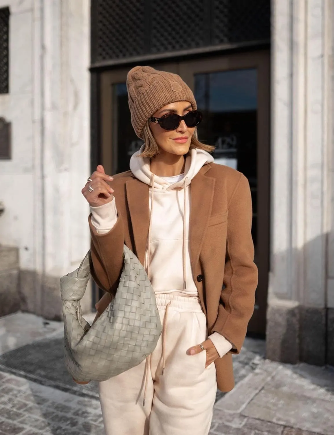 Flygo Womens Fleece 2 Piece Outfits Sweatsuit Crop Pullover Sweatshirt Joggers Pants Tracksuit Set
