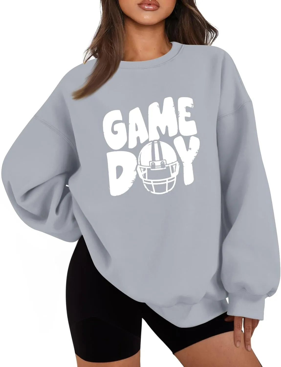 Football Mom Shirt Sunday Long Sleeve Pullover Crewneck Football Game Day Sweatshirt Fall Plus Size Outfits