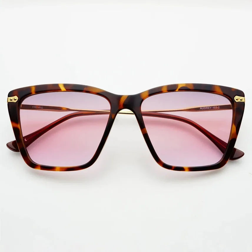 FREYRS Audrey Tortoise Pink Sunglasses