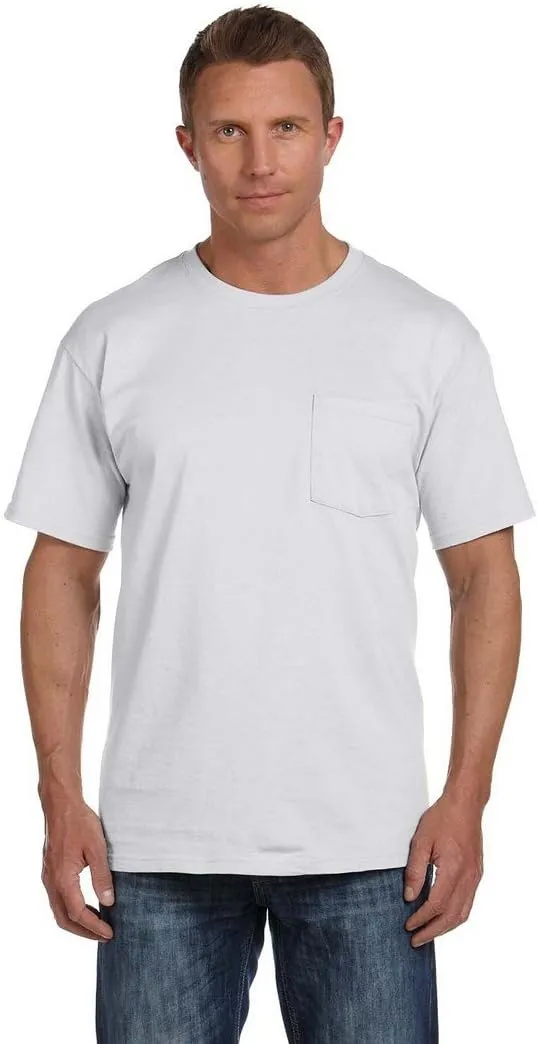 Fruit of the Loom Men's Pocket Crew Neck T-Shirt (Pack of 4)
