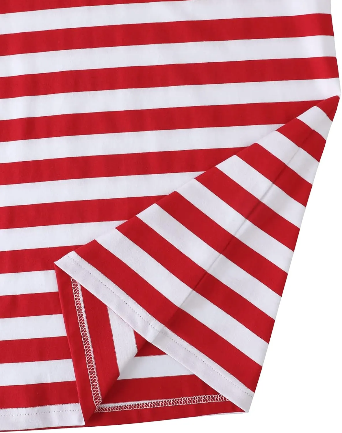 Funny World Men's Casual Cotton Striped T-Shirts Short Sleeve Crewneck Basic Tee