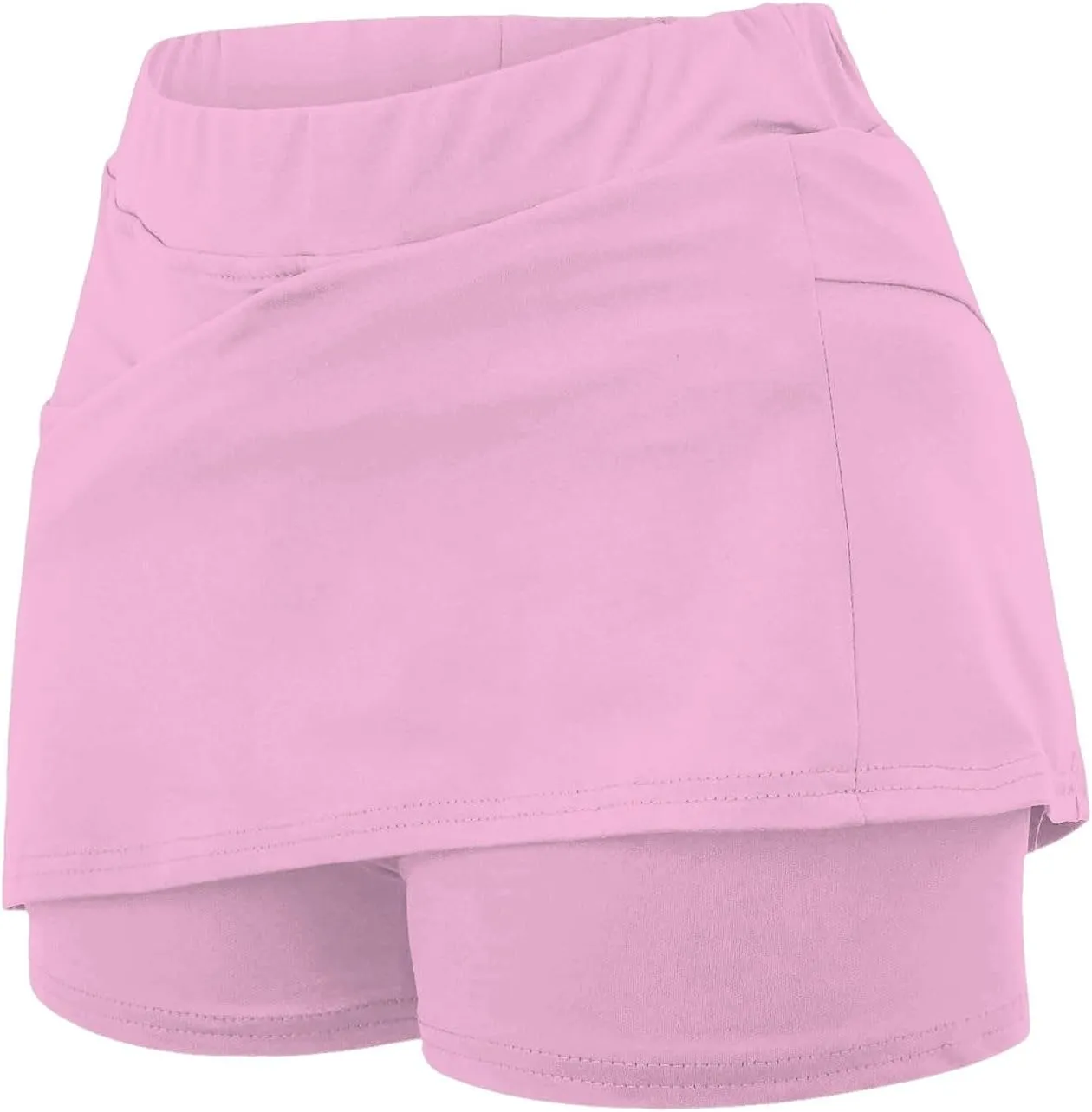 FZVYD Plus Size Skorts for Women Tummy Control High Waisted Athletic Tennis Golf Skirts with Shorts Pockets Biker Shorts 2024