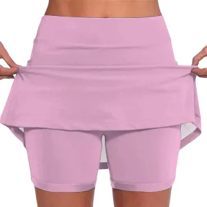 FZVYD Plus Size Skorts for Women Tummy Control High Waisted Athletic Tennis Golf Skirts with Shorts Pockets Biker Shorts 2024