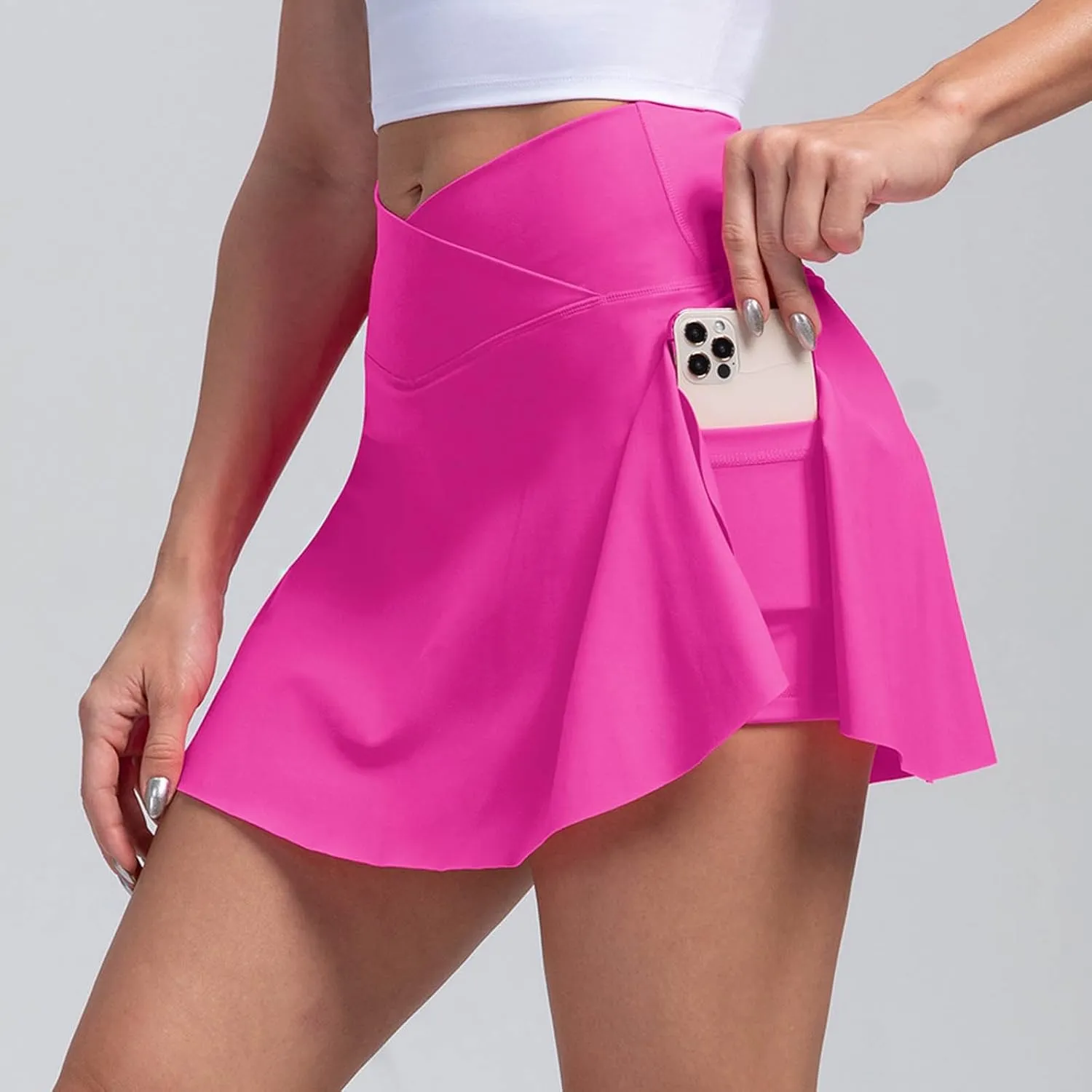 FZVYD Women Tennis Skirts with Pockets High Waisted Golf Skirt Athletic Skorts Pleated Mini Skirt Workout Sport Pickleball