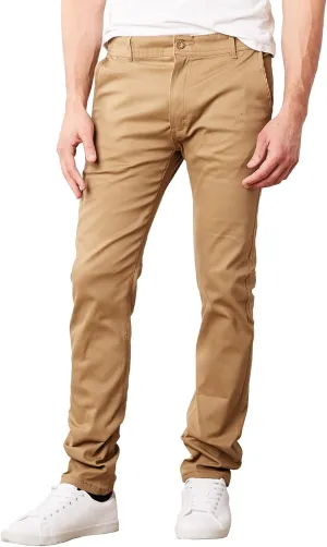 Galaxy by Harvic Mens Slim Fit Cotton Stretch Chino Pants
