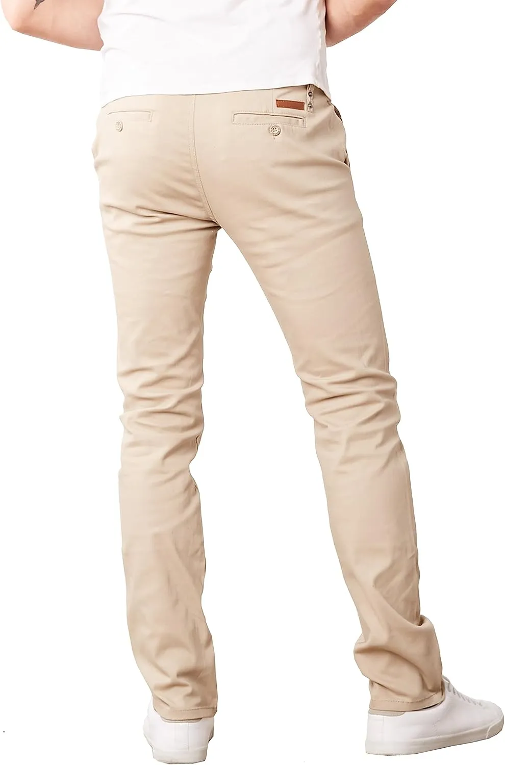 Galaxy by Harvic Mens Slim Fit Cotton Stretch Chino Pants