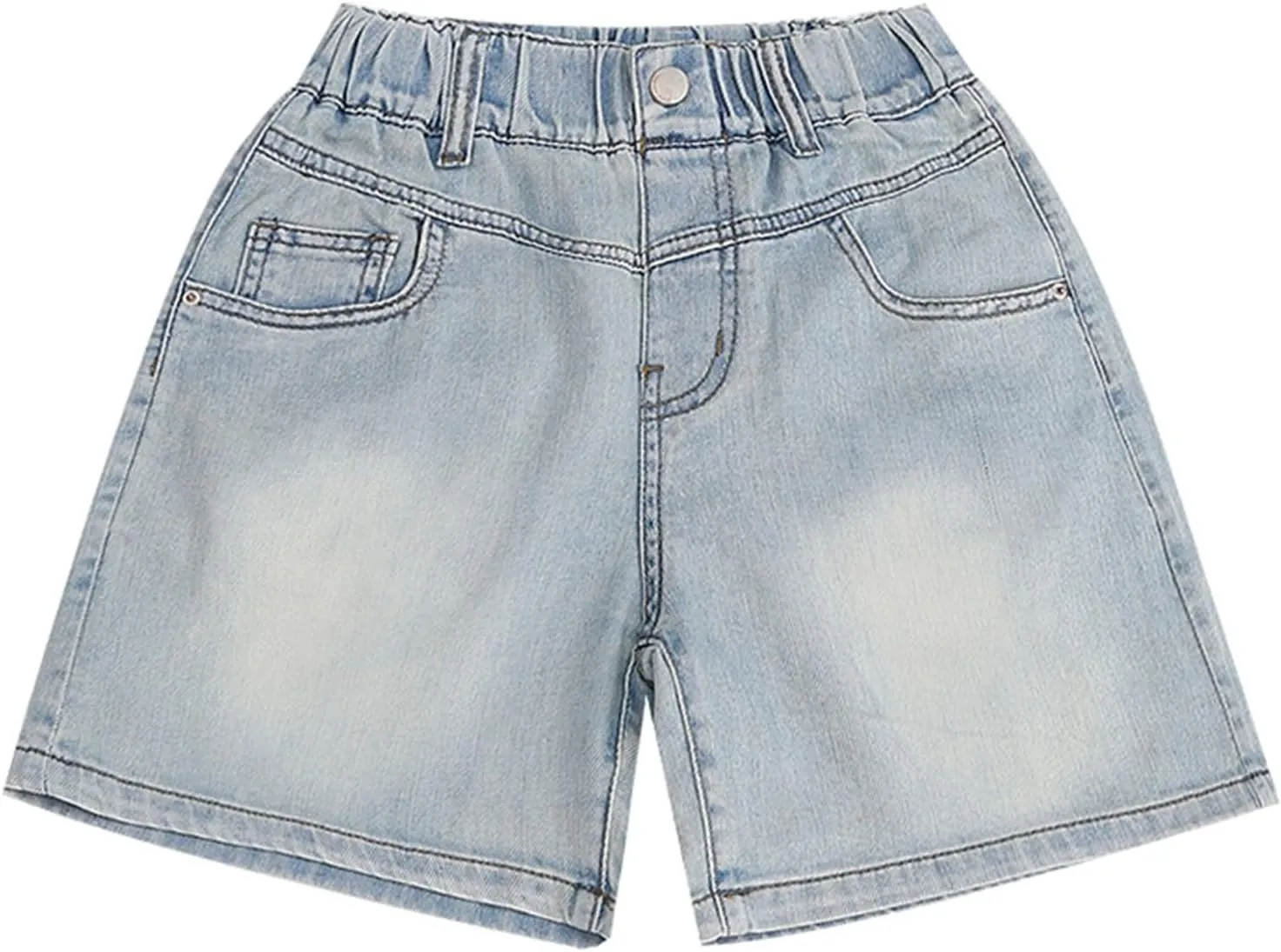 Girls Denim Shorts Vintage Wide Leg Jean Shorts High Waisted Distressed Denim Hot Pants Cute Baggy Jeans Summer Pants