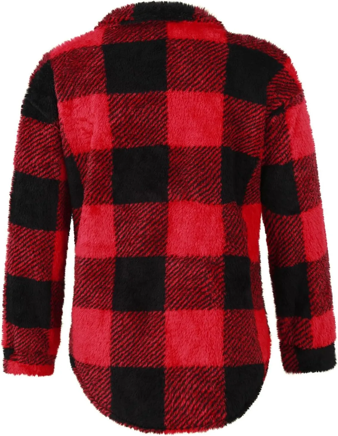 GOFULY Womens Winter Coats Casual Fuzzy Fleece Hoodies Button up Fall Sherpa Jackets Warm Plaid Cardigans Trendy Outerwear