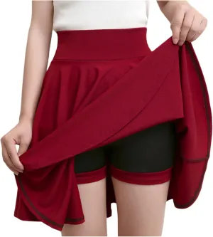 Golf Athletic Skirt for Women High Waisted with Pockets Inner Shorts for Skater Skirt Summer Sexy Short Skirt Shorts